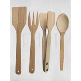 Gürgen set ahşap tahta kaşık çatal spatula maşa 4'lü set yemek servis seti mutfak seti