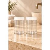 Guridda Home Design 2'li 250 Ml Şeffaf Plastik Kavanoz Dikey
