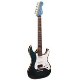 Guson Superstrat Hss Elektro Gitar Quilted Mavi