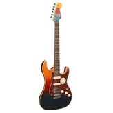 Guson Superstrat Hss Elektro Gitar Quilted Orange Blue Burst
