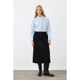 Gusto Midi Kanvas Etek - Siyah - XL