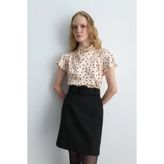 Gusto Suni Süet Mini Etek - Siyah