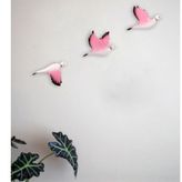 Güvercin Üçlü Duvar Süsü, Pembe
