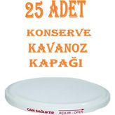 Güzelyüz Avm 25 Adet Konserve Kapağı Beyaz 82 mm Silikonlu - Konserve Kavanoz Kapağı Orijinal Kapak Sbk