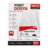 Güzelyüz Avm Poşet Dosya Şeffaf 100 Adet