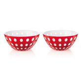 Guzzini Le Murrine Kırmızı Beyaz 2'li Kase