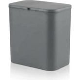 Gy Atelier Orret Home Dolap Kapağına Asılabilir 15 Litre Çöp Kovası, Duvara Yapıştırılabilir Çift Tarafa Açılabilir Mutfak Çöp Kutusu, Banyo Çöp Kovası, Kapaklı Asma Çöp Kovası Organizer (Gri) - 00-Siyah - Beyaz