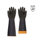 H2-60 Asit Eldiveni Siyah 60cm Avuçiçi Tırtıklı