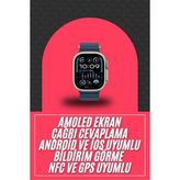 Hace Bazaar 49MM Akıllı Saat Amoled Ekranlı Kadın Erkek Kol Saati Plastik Kordon - Renkli - 1