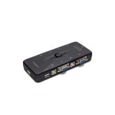 HADRON HD230 VGA USB KVM Switch 4 Bilgisayar 2 Console USB Butonlu Siyah