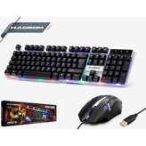 Hadron HD837 Ledli Kablolu Oyuncu Klavye Mouse Set
