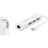 HADRON HDX7007 Type-C 3.1 Ethernet Çevirici 3x USB HUB