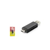 HADRON HDX7026 USB & Type-C Kart Okuyucu SD / MicroSD - Siyah