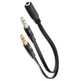 Hadron HN4611 20 cm Mikrofon Kulaklık Ayırıcı Kablo