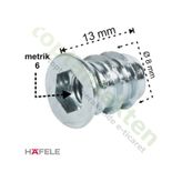 Hafele Dübel Çelik Galvaniz Havşa Başlı M6X13Mm