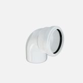 Hakan Boru 75x45 mm Beyaz Pvc-U Dirsek Borusu