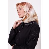 Haki Soft Çiçek Desen Sura İpek Eşarp