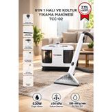 Halı Ve Koltuk Yıkama Cam Temizleme 6In1 Leke Çıkartma Makinesi Tcc02 Beyaz