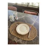 Halımax Hasır Amerikan Servis Bambu Örme Supla Tekli Oval 30x45cm