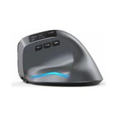 Hallow Zelotes F-26C Dikey Ergonomik Bluetooth Led Ekran Mouse Gri - Siyah