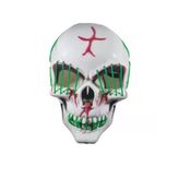 Halloween Maske Kuru kafa Işıklı Yeşil Teller
