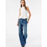 Halter Yaka Kolsuz Krep Peplum Bluz
