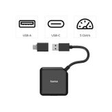 Hama 4 Ports 3.2 5 Gbit Usb-C USB Adaptör Hub