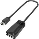 Hama USB 2.0 Mini B Fiş A Siyah Soket Kablo