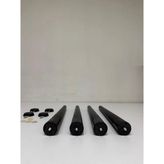 Hamadex Sert Plastik 4 Adet Ayak + Aparatlar Balkon Bahçe Sehpa, Sandalye Dış Mekan Iç Mekan (40-44-48 Cm) - Siyah - 40cm