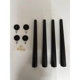 Hamadex Sert Plastik 4 Adet Ayak + Aparatlar Balkon Bahçe Sehpa, Sandalye Dış Mekan Iç Mekan (40-44-48 Cm) - Siyah - 48cm