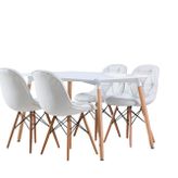 Hamdeko Eames Beyaz Masa Sandalye Takımı