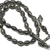 Han Ticarethane Gümüş Benzetme İşlemeli Metal Tesbih