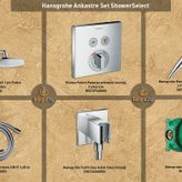 Hansgrohe HGANKSET4 ShowerSelect Ankastre Set