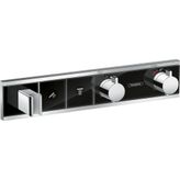 Hansgrohe RainSelect Siyah Krom Ankastre Banyo Bataryası