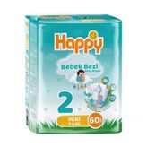 Happy No:2 Mini 60 Adet Bebek Bezi