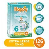 Happy No:6 XLarge 126 Adet Bebek Bezi