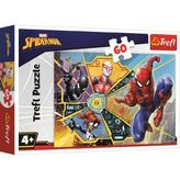 Happy Trend 17372 4+ Yaş Çocuklar Için Internette 60 Parça Yapboz, Disney Marvel Örümcek Adam