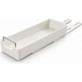 Happy Trend Home Dolap Içi Raylı Organizer Çekmece 34 x 13,5 x 6,5 Cm, Çekilebilir Plastik Dolap Düzenleyici, Mutfak Banyo Dolap Içi Organizer, Raylı Saklama Sepeti (Küçük) - Beyaz