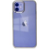 Happycase iPhone 12 Kılıf Element Silikon - Gümüş
