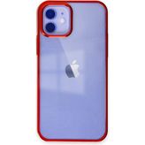 Happycase iPhone 12 Kılıf Element Silikon - Kırmızı