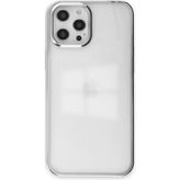 Happycase iPhone 12 Pro Kılıf Element Silikon - Gümüş