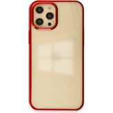 Happycase iPhone 12 Pro Max Kılıf Element Silikon - Kırmızı