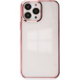 Happycase iPhone 13 Pro Max Kılıf Element Silikon - Pembe
