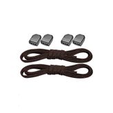 hapshoe Akıllı Kilitli Ayarlanabilir 1 Çift Kahverengi 6 MM Lastik Pratik Bağcık