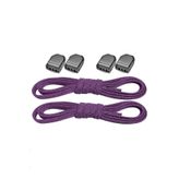 Hapshoe Akıllı Kilitli Ayarlanabilir 1 Çift Mor 6 MM Lastik Pratik Bağcık
