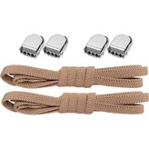 hapshoe Akıllı Kilitli Ayarlanabilir 1 Çift Vizon 6 MM Lastik Pratik Bağcık