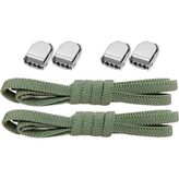 hapshoe Akıllı Kilitli Ayarlanabilir Haki Yeşil 6 MM Lastik Pratik Bağcık 1 Çift