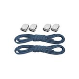hapshoe Akıllı Kilitli Ayarlanabilir Lacivert 6 MM Lastik Pratik Bağcık 1 Çift