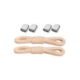 Hapshoe Akıllı Kilitli Ayarlanabilir Pudra 6 mm Lastik Pratik Bağcık 1 Çift