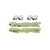 hapshoe Akıllı Kilitli Ayarlanabilir Yeşil 6 MM Lastik Pratik Bağcık 1 Çift